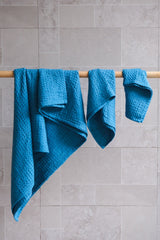 Sea wave waffle towel