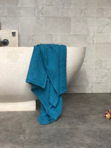 Sea wave waffle towel