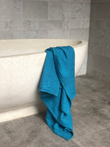 Sea wave waffle towel