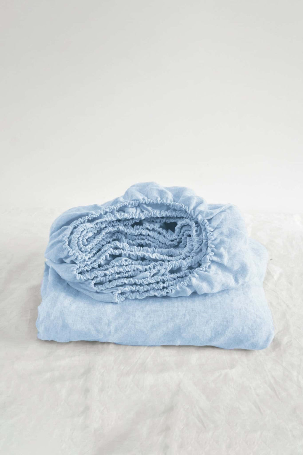 Drap housse bleu ciel