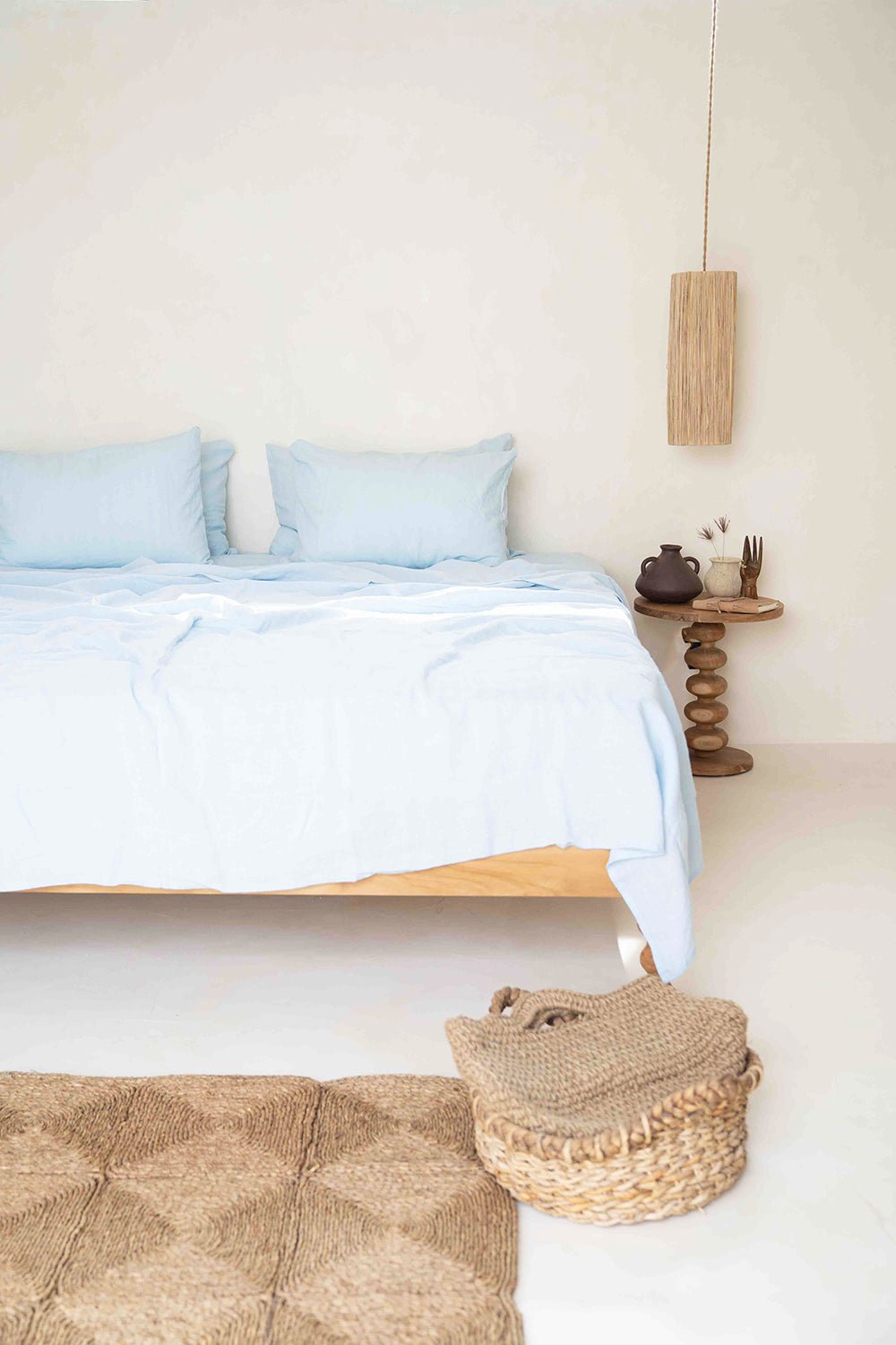 Parure de draps bleu ciel