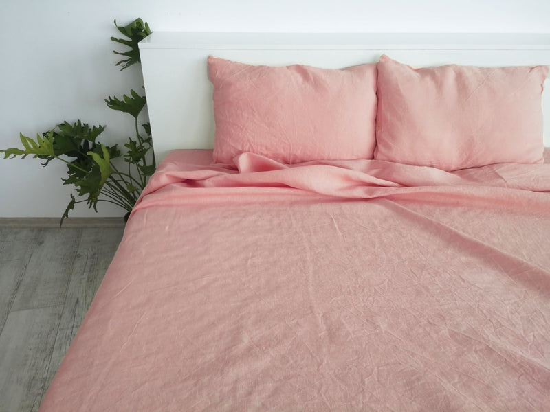Sunset pink fitted sheet