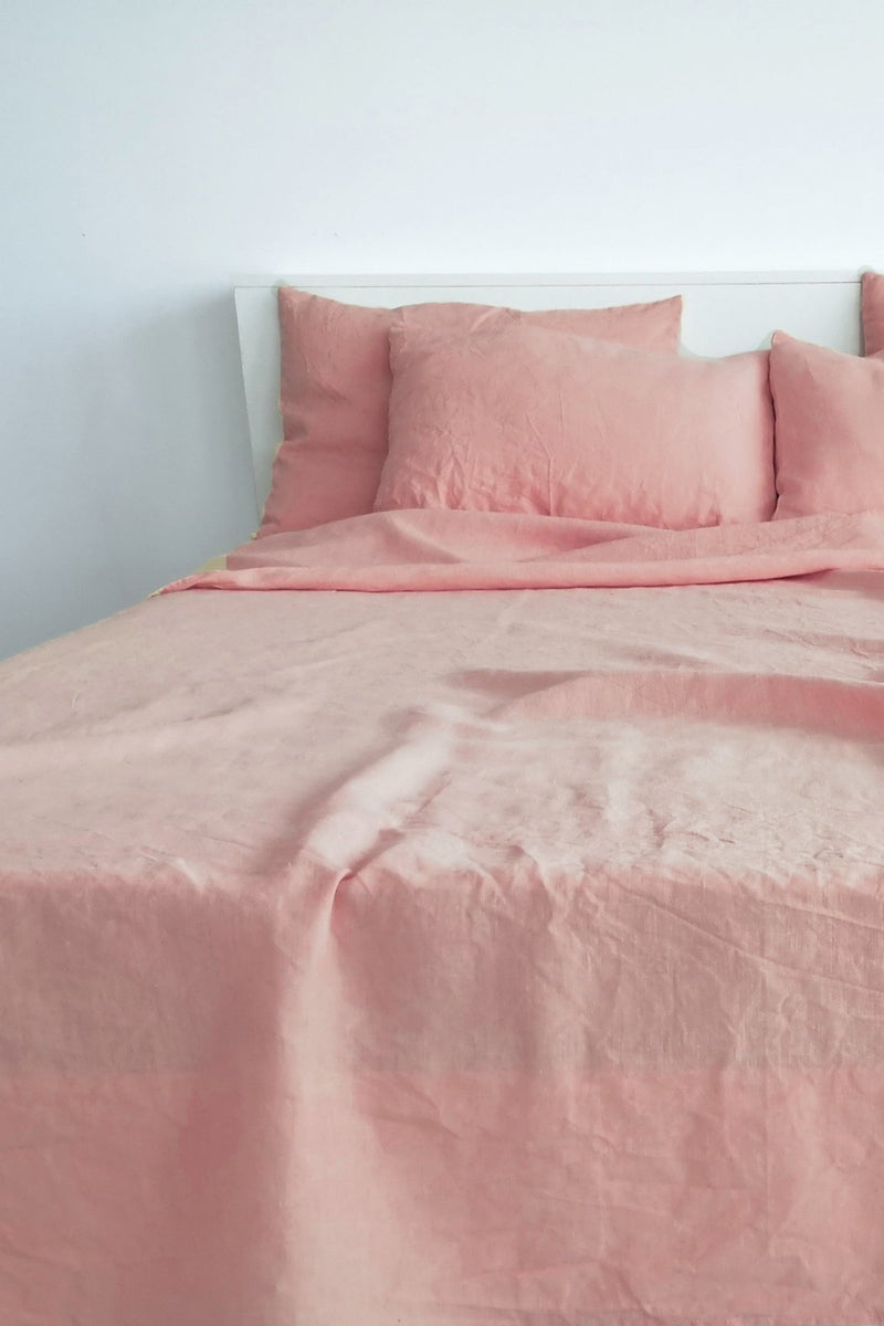 Sunset pink flat sheet