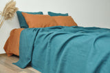 Teal coverlet