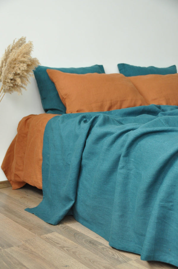 Teal coverlet