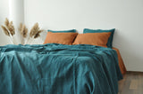 Teal coverlet