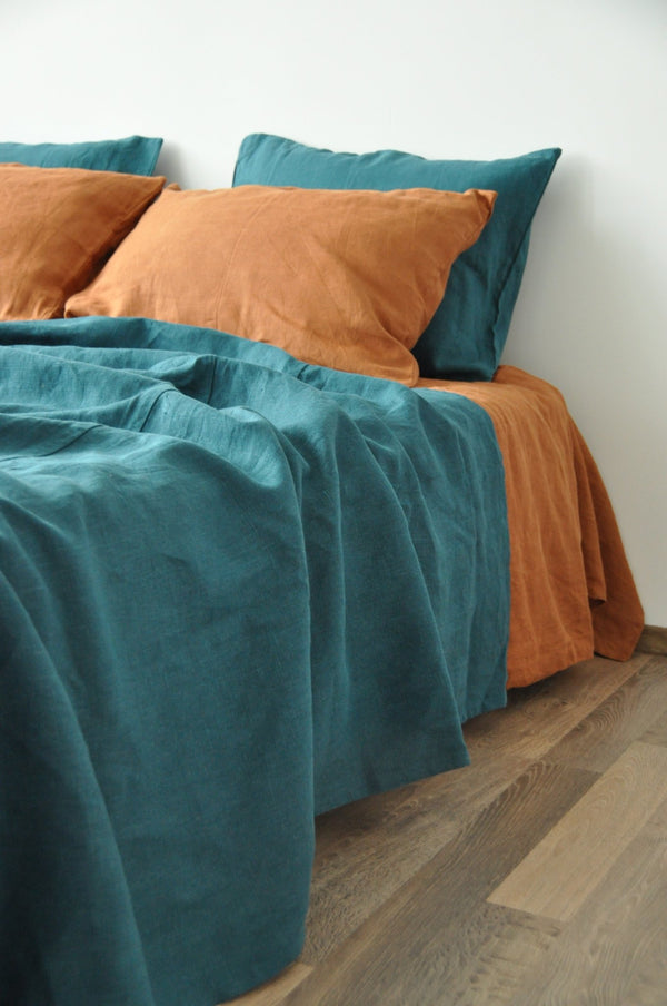 Teal coverlet