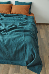 Teal coverlet