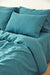 Teal linen pillowcase