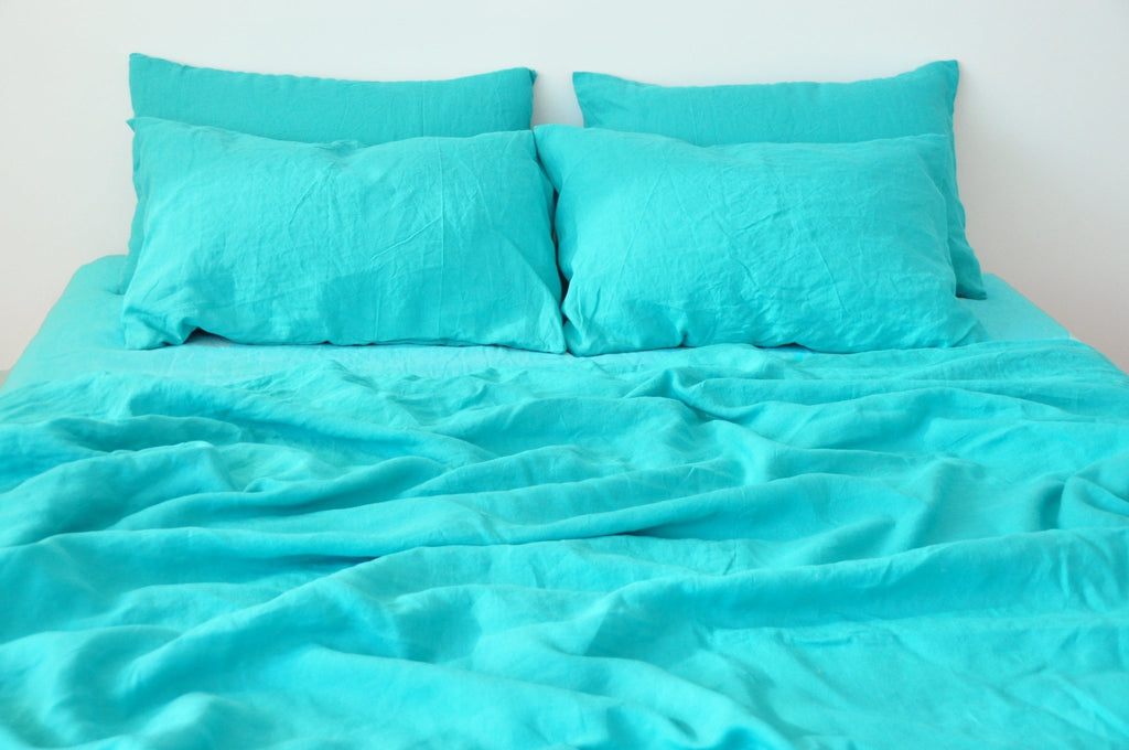 Turquoise fitted sheet - True Things