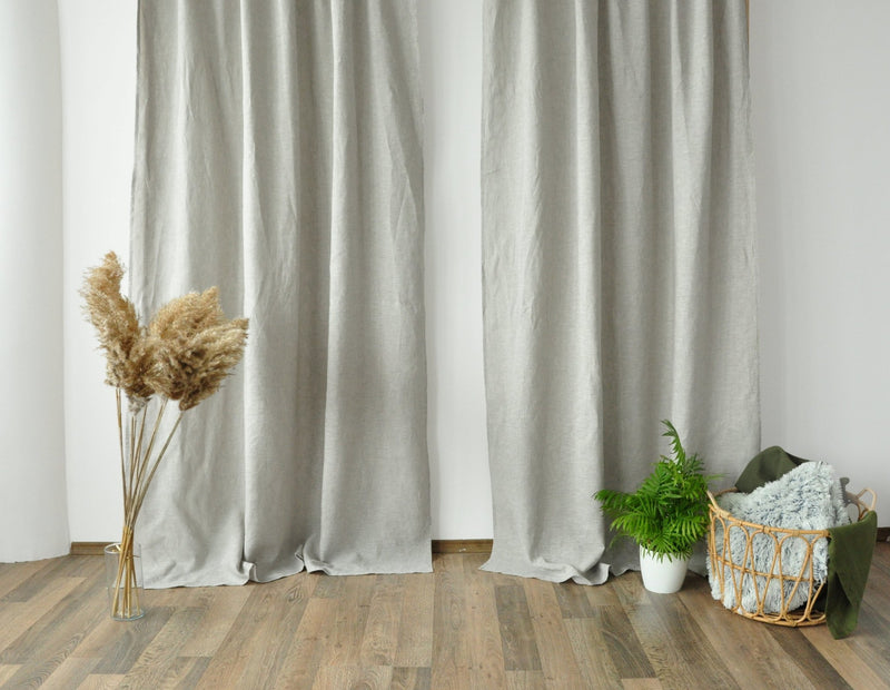 Undyed linen curtains - True Things