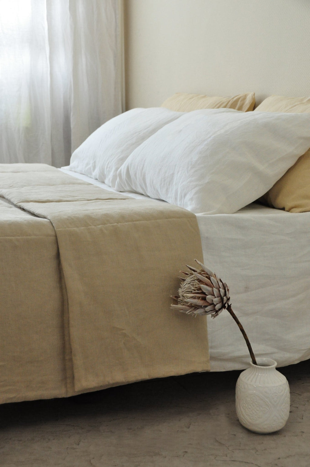 Undyed linen quilt - True Things