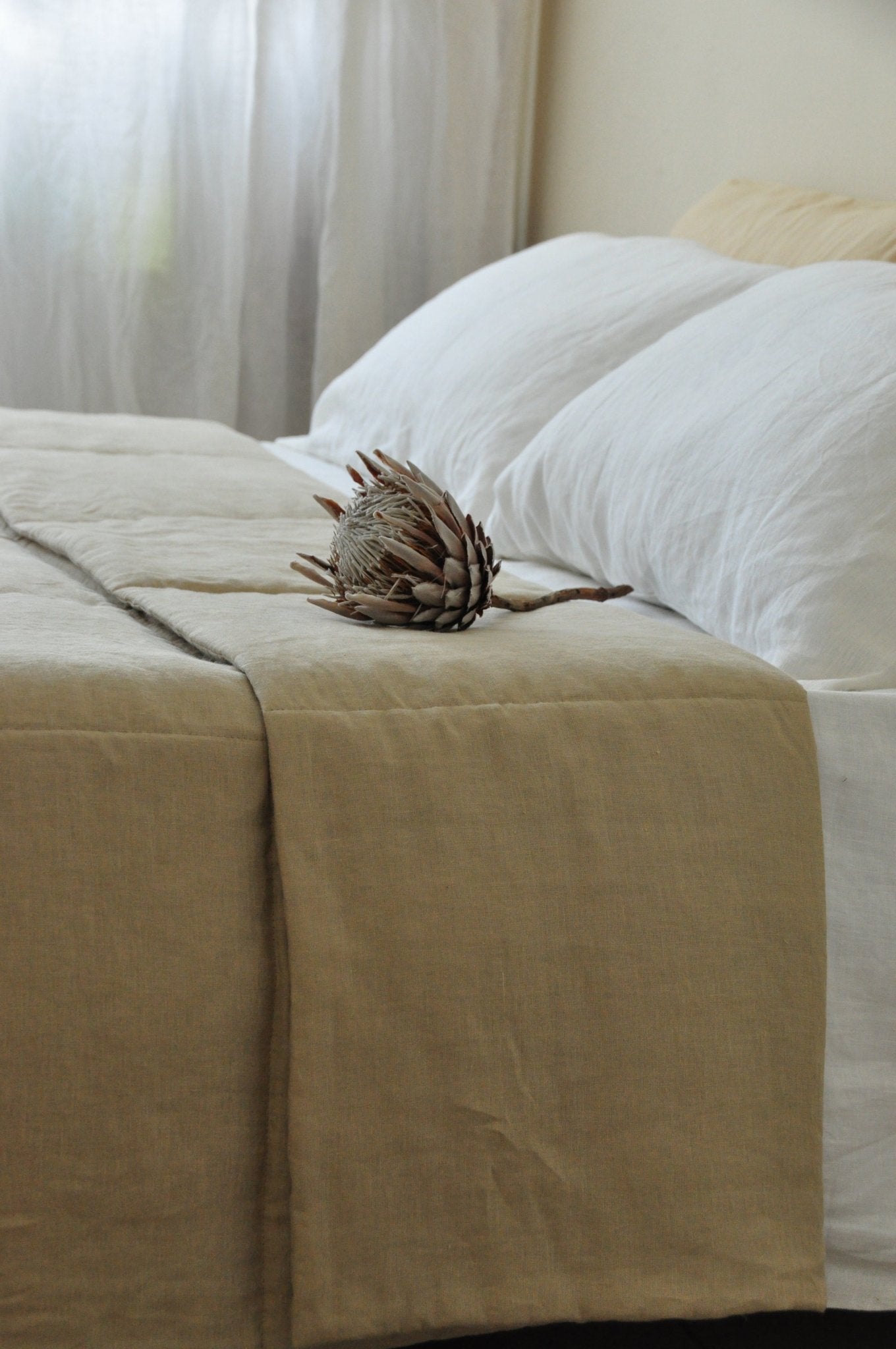Undyed linen quilt - True Things