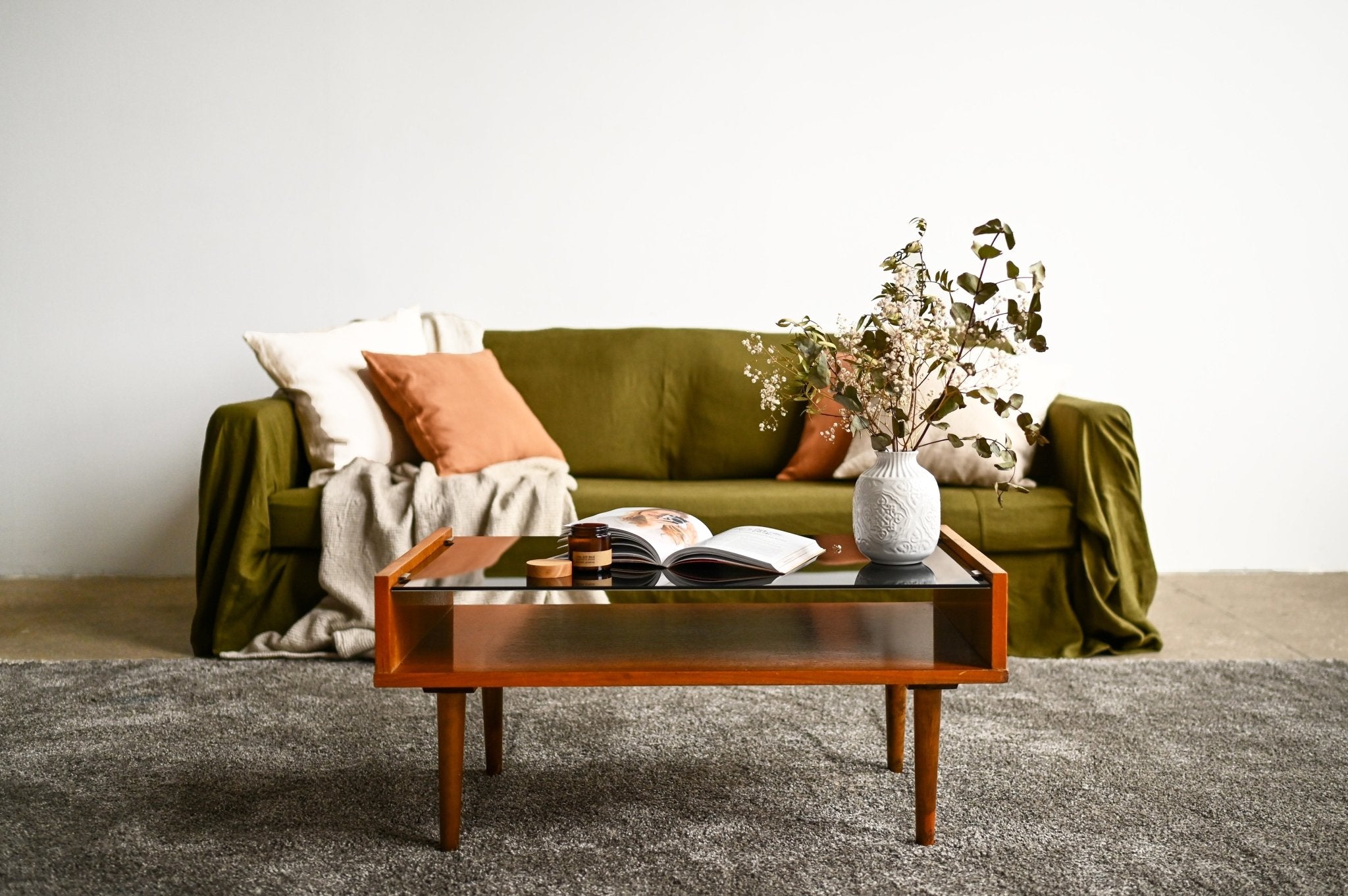 Undyed waffle coverlet - True Things