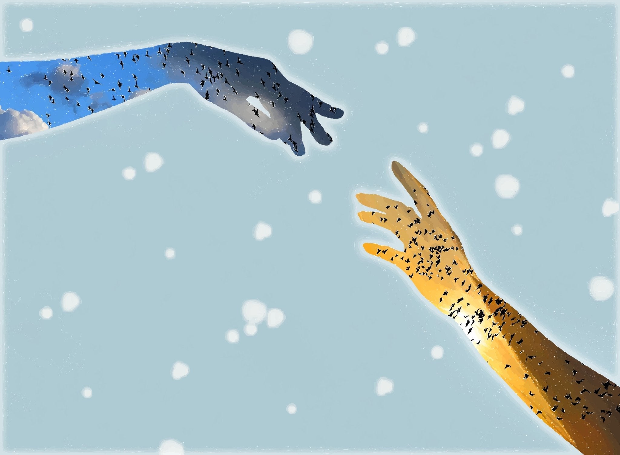 Unite for Peace in Ukraine. Digital postcard "Hands". Instant download media file - True Things