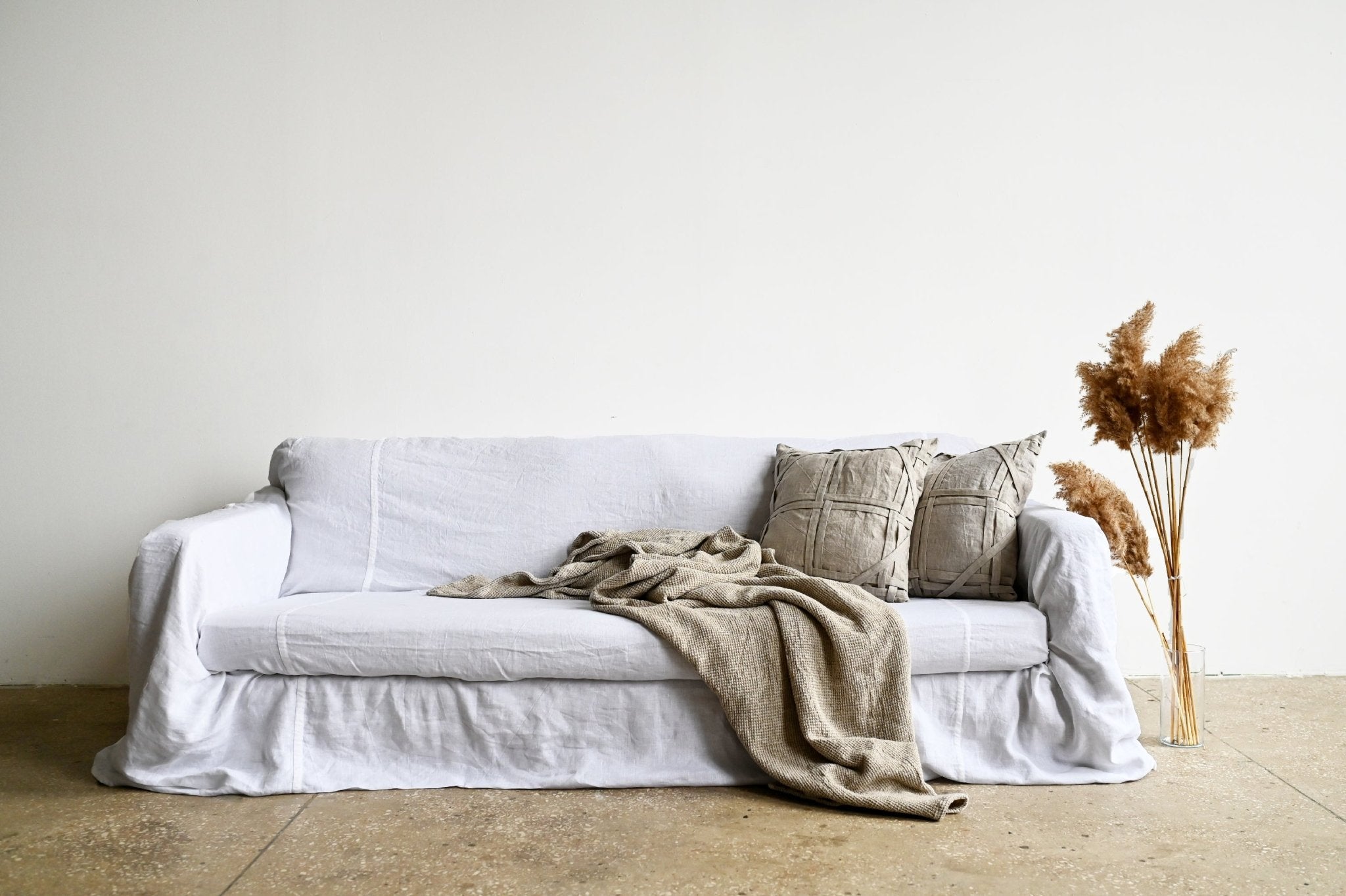 White sofa slipcover - True Things